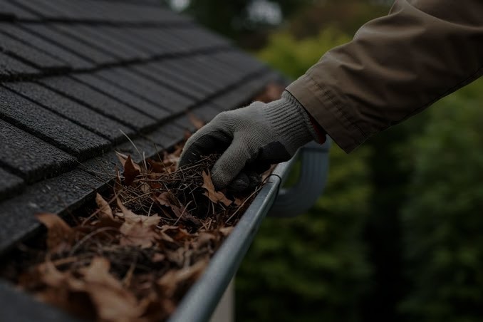 Clean residential gutter